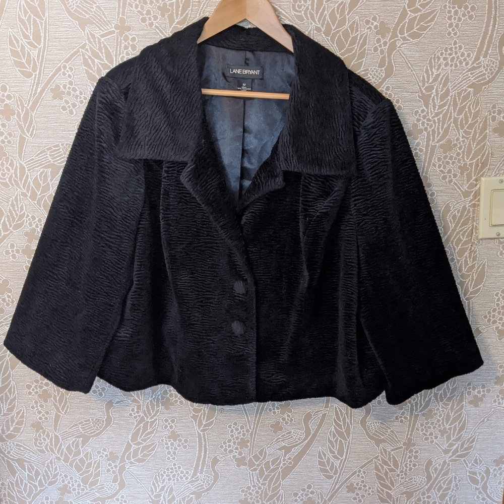 Lane Bryant Fuzzy Cropped Jacket
